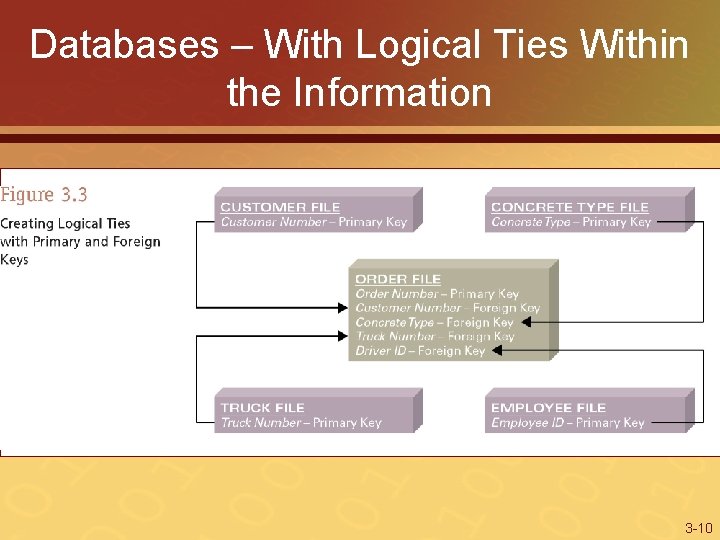 Databases – With Logical Ties Within the Information 3 -10 