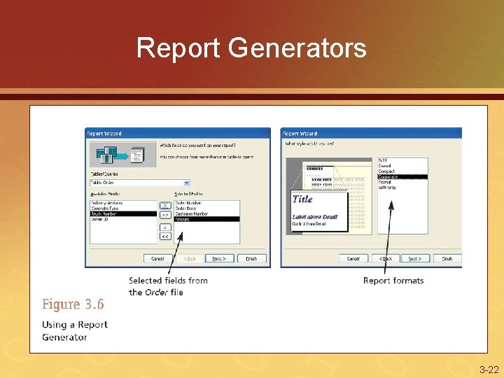 Report Generators 3 -22 