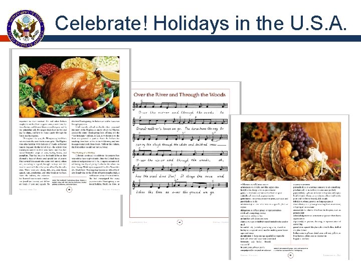 Celebrate! Holidays in the U. S. A. Celebrate! Holidays in the U. S. A.