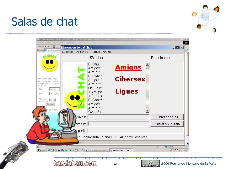 Salas de chat Amigos Cibersex Ligues 22 2006 Fernando Montero de la Peña Salas de chat Amigos Cibersex Ligues 22 2006 Fernando Montero de la Peña