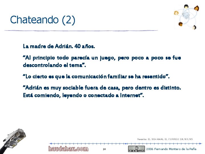 Chateando (2) La madre de Adrián. 40 años. “Al principio todo parecía un juego, Chateando (2) La madre de Adrián. 40 años. “Al principio todo parecía un juego,
