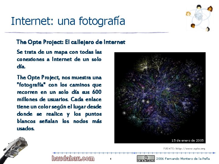 Internet: una fotografía The Opte Project: El callejero de Internet Se trata de un Internet: una fotografía The Opte Project: El callejero de Internet Se trata de un