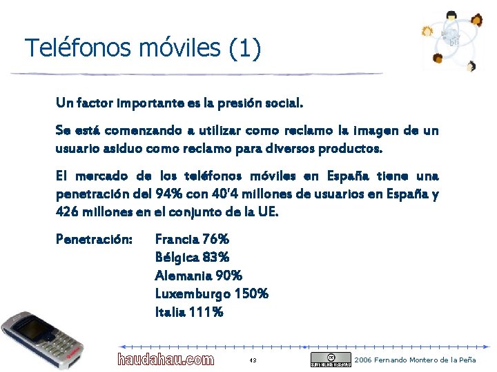 Teléfonos móviles (1) Un factor importante es la presión social. Se está comenzando a Teléfonos móviles (1) Un factor importante es la presión social. Se está comenzando a