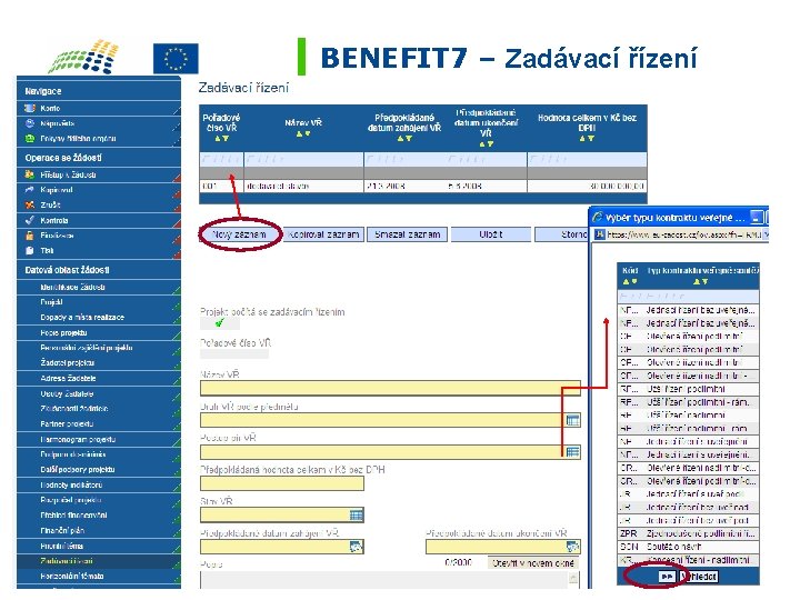 BENEFIT 7 – Zadávací řízení 