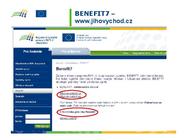 BENEFIT 7 – www. jihovychod. cz 