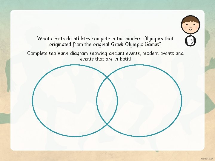 What events do athletes compete in the modern Olympics that originated from the original