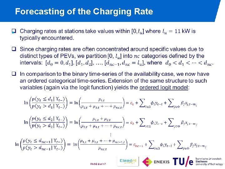 Forecasting of the Charging Rate • PAGE 8 of 17 