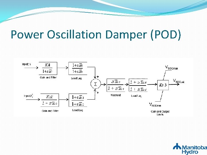 Power Oscillation Damper (POD) Power Oscillation Damper (POD)