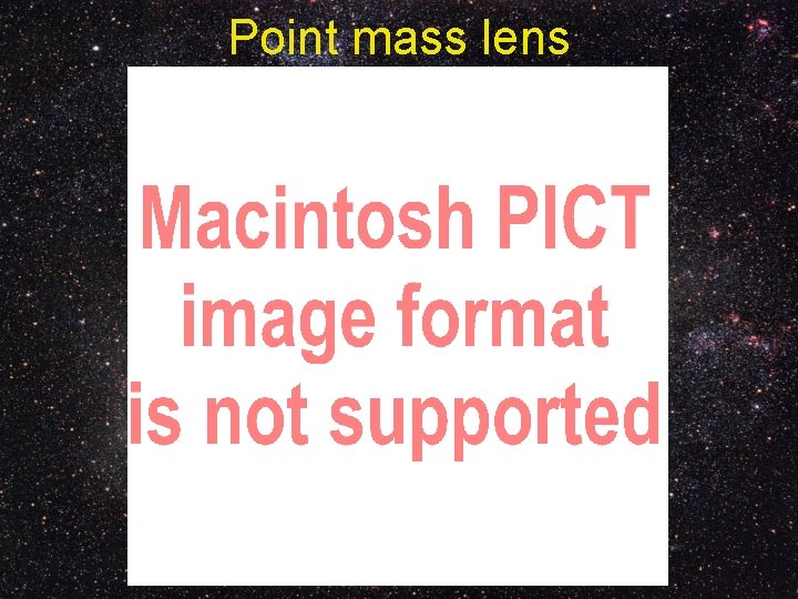Point mass lens 