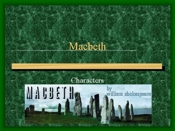 Macbeth Characters 
