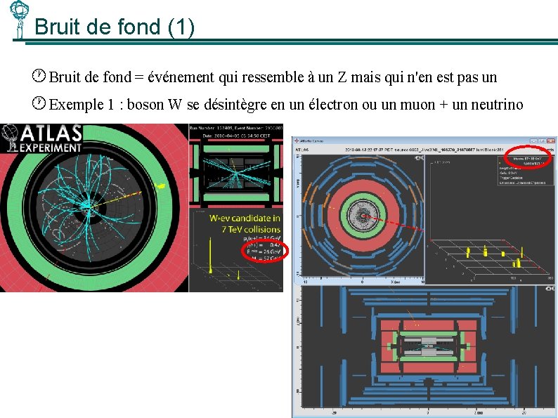 Bruit de fond (1) Bruit de fond = événement qui ressemble à un Z