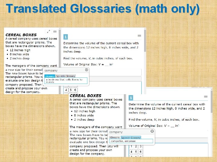 Translated Glossaries (math only) 