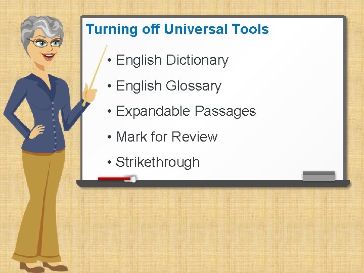 Turning off Universal Tools • English Dictionary • English Glossary • Expandable Passages •