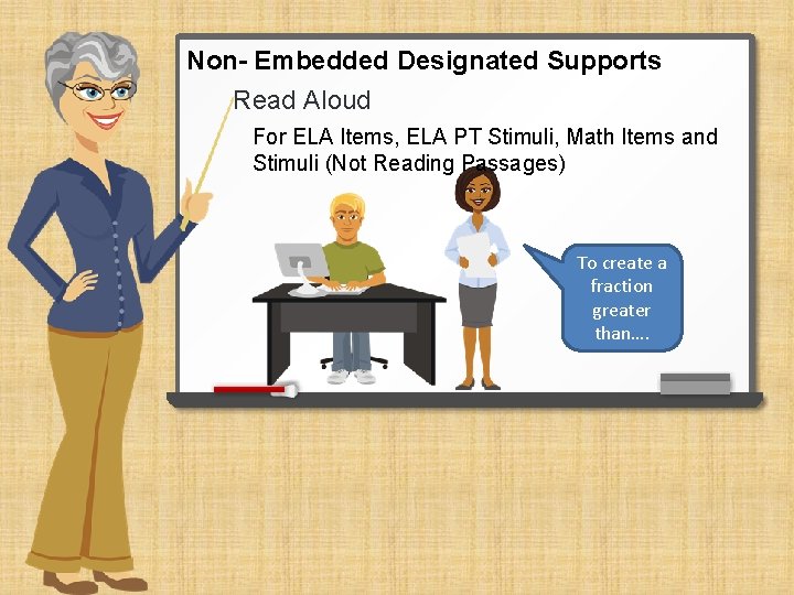 Non- Embedded Designated Supports Read Aloud For ELA Items, ELA PT Stimuli, Math Items