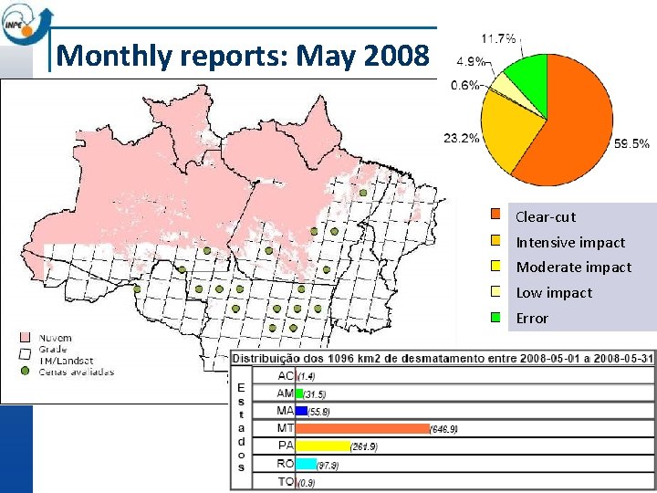 Monthly reports: May 2008 Clear-cut Intensive impact Moderate impact Low impact Error 