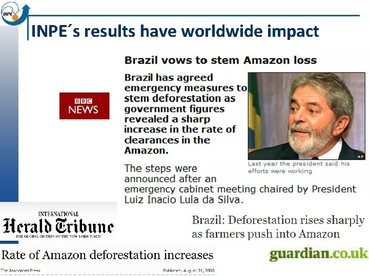 INPE´s results have worldwide impact 
