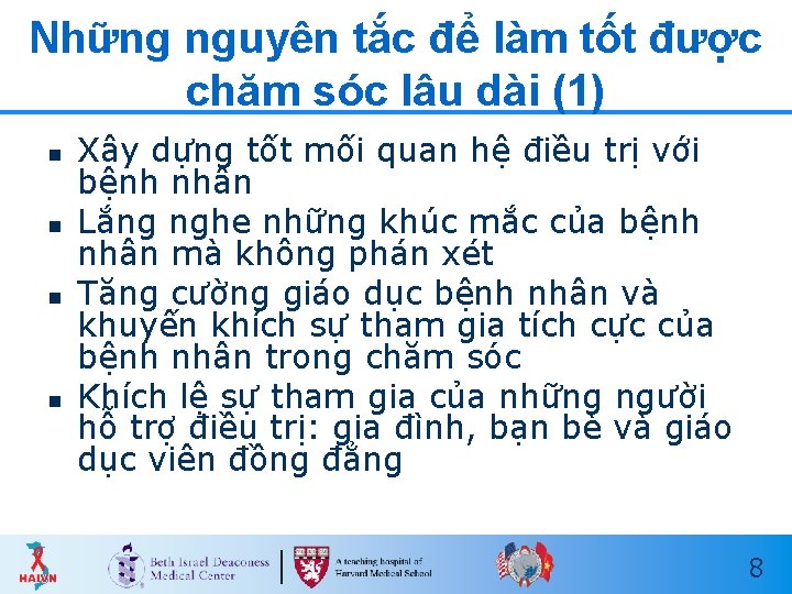 Những nguyên tắc để làm tốt được chăm sóc lâu dài (1) n n