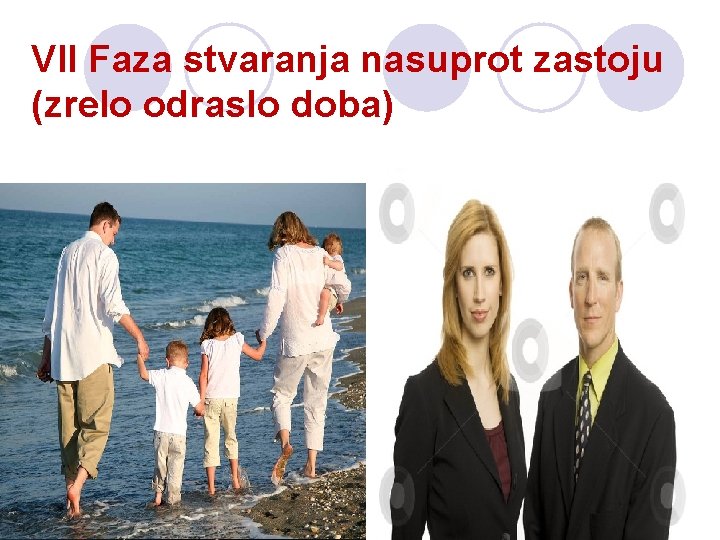 VII Faza stvaranja nasuprot zastoju (zrelo odraslo doba) VII Faza stvaranja nasuprot zastoju (zrelo odraslo doba)