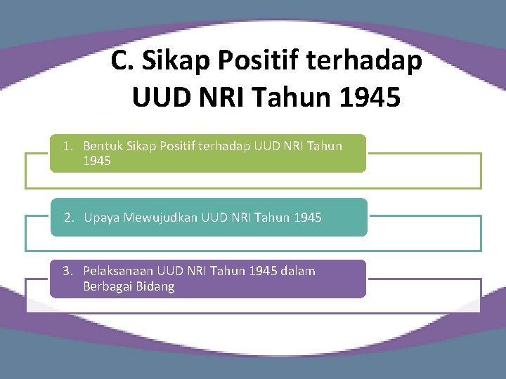 C. Sikap Positif terhadap UUD NRI Tahun 1945 1. Bentuk Sikap Positif terhadap UUD