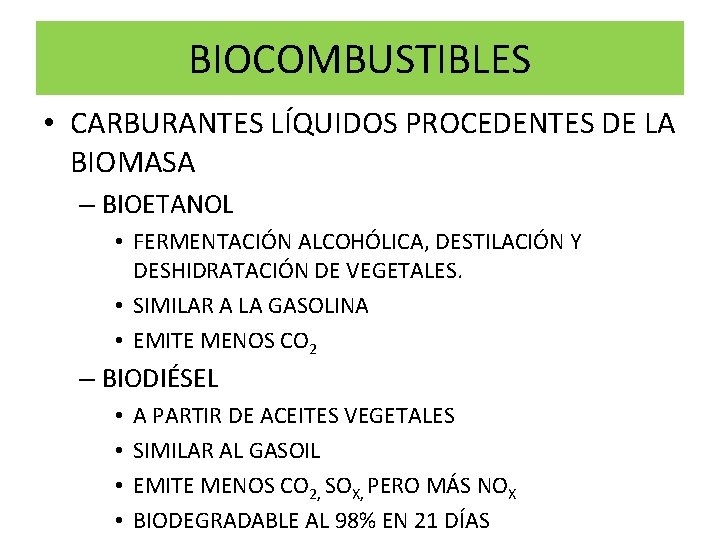 BIOCOMBUSTIBLES • CARBURANTES LÍQUIDOS PROCEDENTES DE LA BIOMASA – BIOETANOL • FERMENTACIÓN ALCOHÓLICA, DESTILACIÓN BIOCOMBUSTIBLES • CARBURANTES LÍQUIDOS PROCEDENTES DE LA BIOMASA – BIOETANOL • FERMENTACIÓN ALCOHÓLICA, DESTILACIÓN