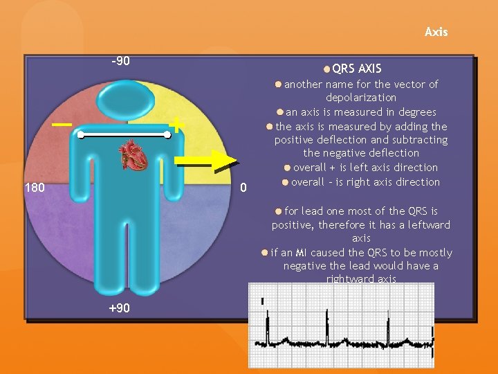 Axis -90 QRS AXIS + — 180 0 another name for the vector of Axis -90 QRS AXIS + — 180 0 another name for the vector of