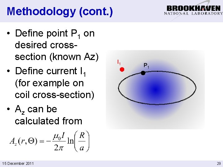 Methodology (cont. ) • Define point P 1 on desired crosssection (known Az) •