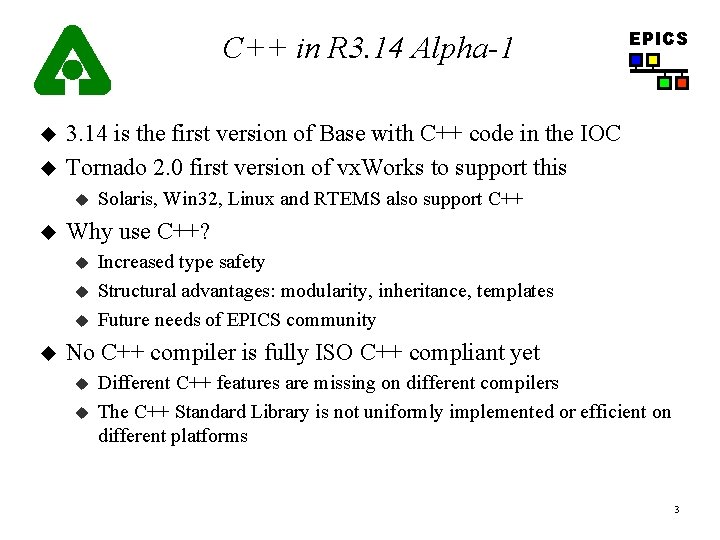 C++ in R 3. 14 Alpha-1 u u 3. 14 is the first version C++ in R 3. 14 Alpha-1 u u 3. 14 is the first version