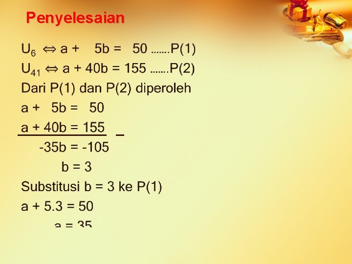 Penyelesaian • 