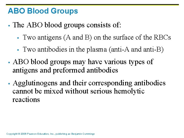 ABO Blood Groups § § § The ABO blood groups consists of: § Two ABO Blood Groups § § § The ABO blood groups consists of: § Two