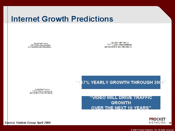 Internet Growth Predictions “ 117% YEARLY GROWTH THROUGH 2006” “VIDEO WILL DRIVE TRAFFIC GROWTH Internet Growth Predictions “ 117% YEARLY GROWTH THROUGH 2006” “VIDEO WILL DRIVE TRAFFIC GROWTH