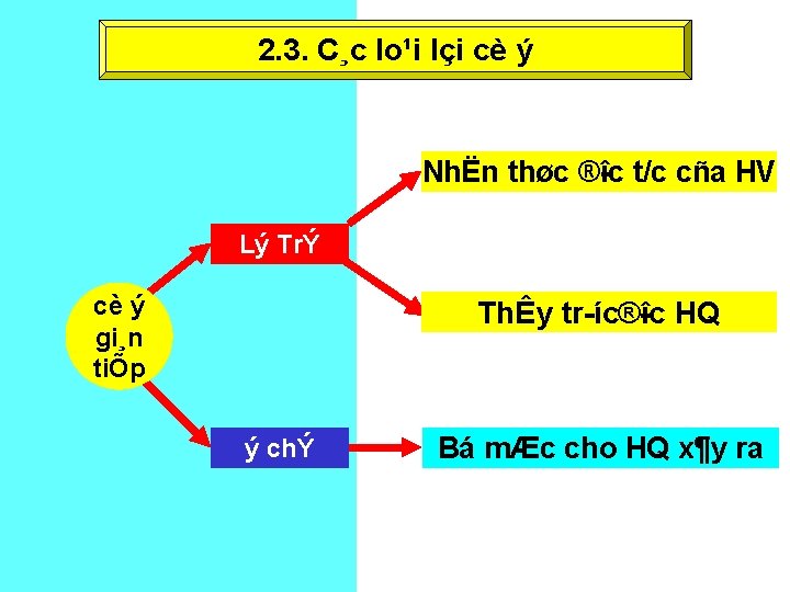 2. 3. C¸c lo¹i lçi cè ý NhËn thøc ® îc t/c cña HV