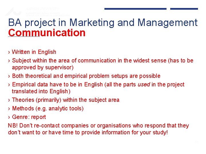 AARHUS UNIVERSITY BUSINESS AND SOCIAL SCIENCES CENTRE FOR CORPORATE COMMUNICATION BA project in Marketing AARHUS UNIVERSITY BUSINESS AND SOCIAL SCIENCES CENTRE FOR CORPORATE COMMUNICATION BA project in Marketing