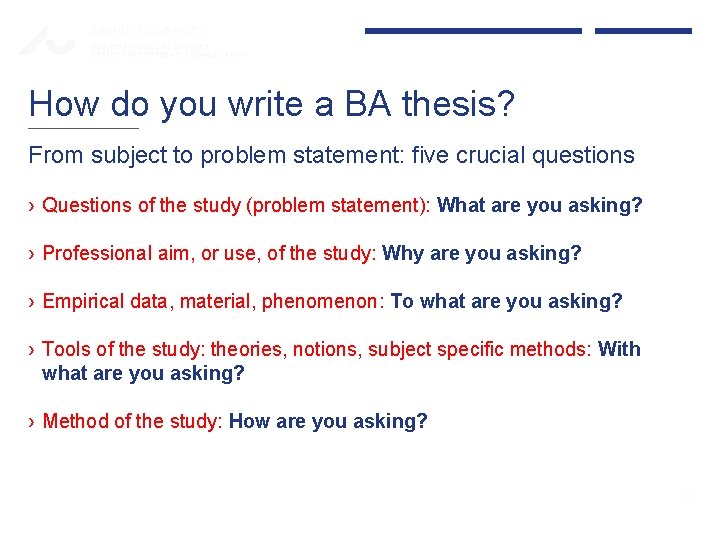 AARHUS UNIVERSITY BUSINESS AND SOCIAL SCIENCES CENTRE FOR CORPORATE COMMUNICATION How do you write AARHUS UNIVERSITY BUSINESS AND SOCIAL SCIENCES CENTRE FOR CORPORATE COMMUNICATION How do you write