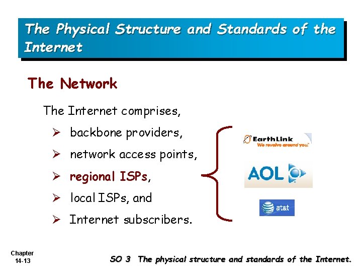 The Physical Structure and Standards of the Internet The Network The Internet comprises, Ø