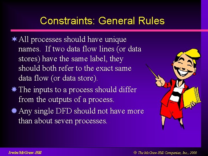 Constraints: General Rules ¬ All processes should have unique names. If two data flow