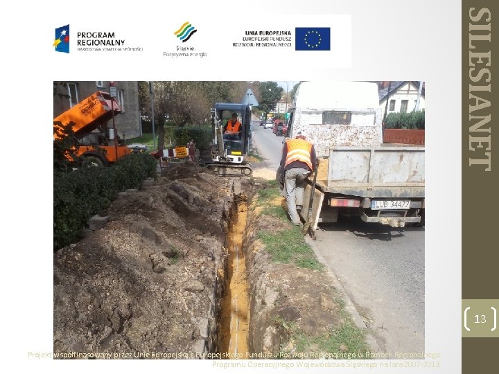SILESIANET 13 Projekt współfinasowany przez Unie Europejską z Europejskiego Funduszu Rozwoju Regionalnego w Ramach