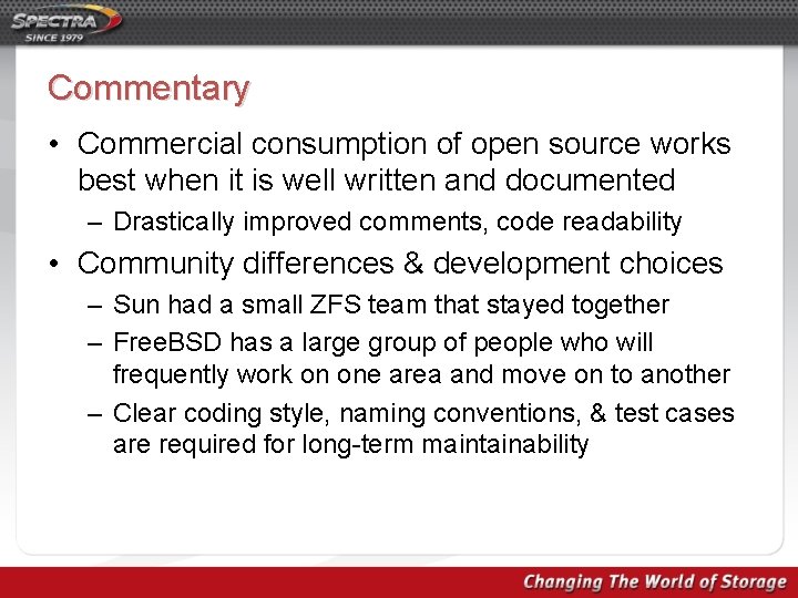 Commentary • Commercial consumption of open source works best when it is well written