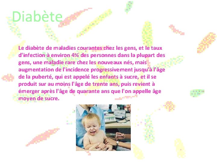 Diabète Le diabète de maladies courantes chez les gens, et le taux d'infection à