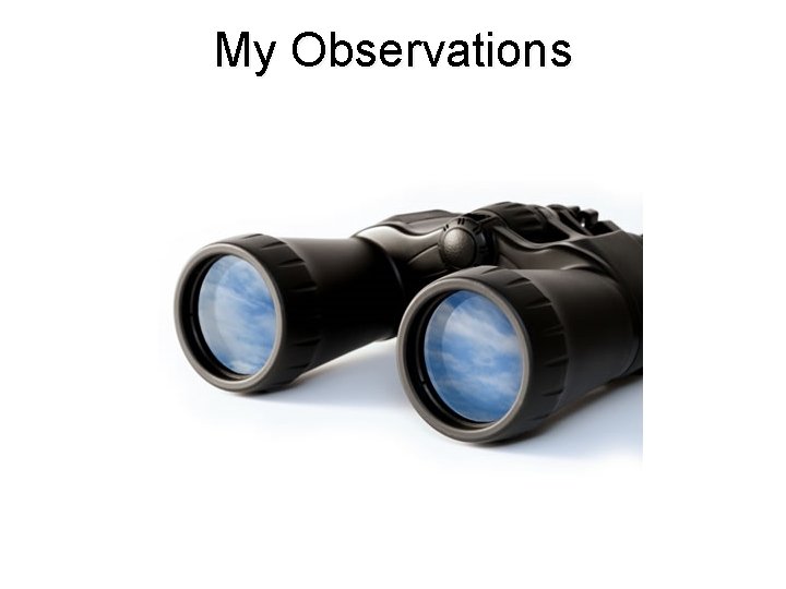 My Observations 