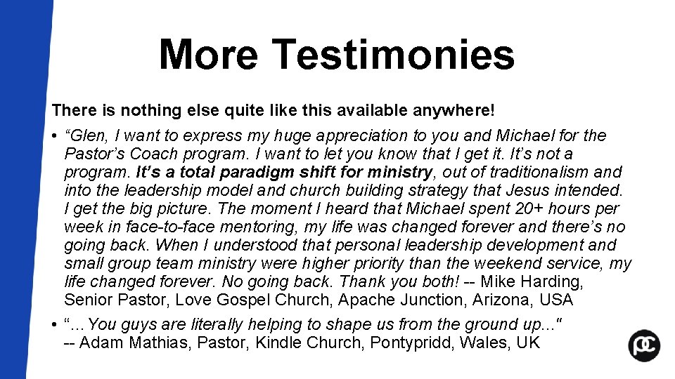 More Testimonies There is nothing else quite like this available anywhere! • “Glen, I More Testimonies There is nothing else quite like this available anywhere! • “Glen, I