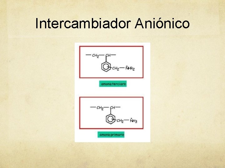 Intercambiador Aniónico 