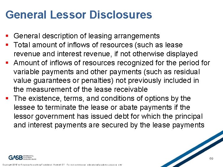 General Lessor Disclosures § General description of leasing arrangements § Total amount of inflows
