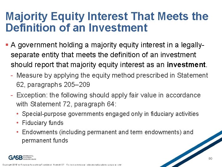 Majority Equity Interest That Meets the Definition of an Investment § A government holding