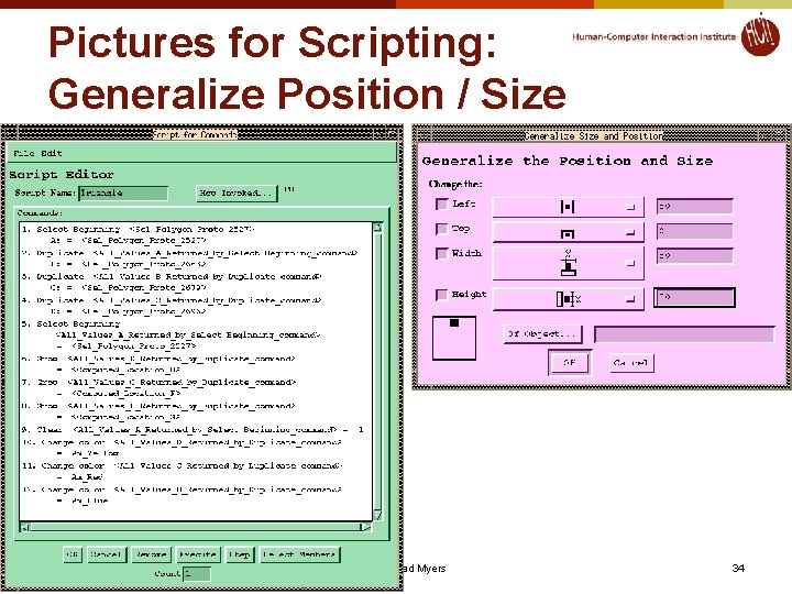 Pictures for Scripting: Generalize Position / Size © 2020 - Brad Myers 34 