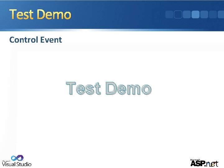 Test Demo Control Event Test Demo 