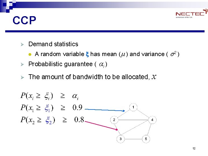 CCP Ø Demand statistics l A random variable x has mean (m ) and CCP Ø Demand statistics l A random variable x has mean (m ) and