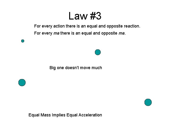 Law #3 For every action there is an equal and opposite reaction. For every Law #3 For every action there is an equal and opposite reaction. For every