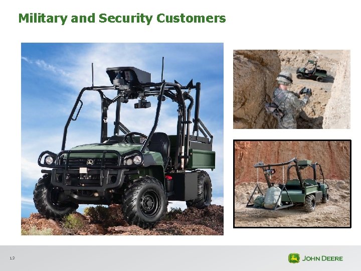 Military and Security Customers 13 
