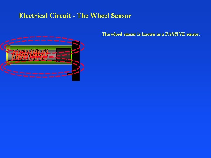 Electrical Circuit - The Wheel Sensor The wheel sensor is known as a PASSIVE