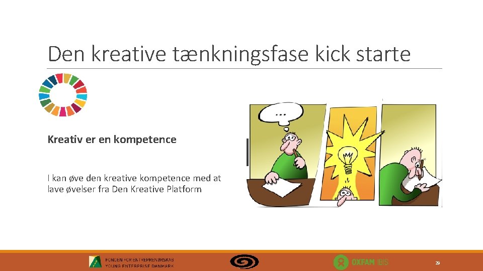 Den kreative tænkningsfase kick starte Kreativ er en kompetence I kan øve den kreative